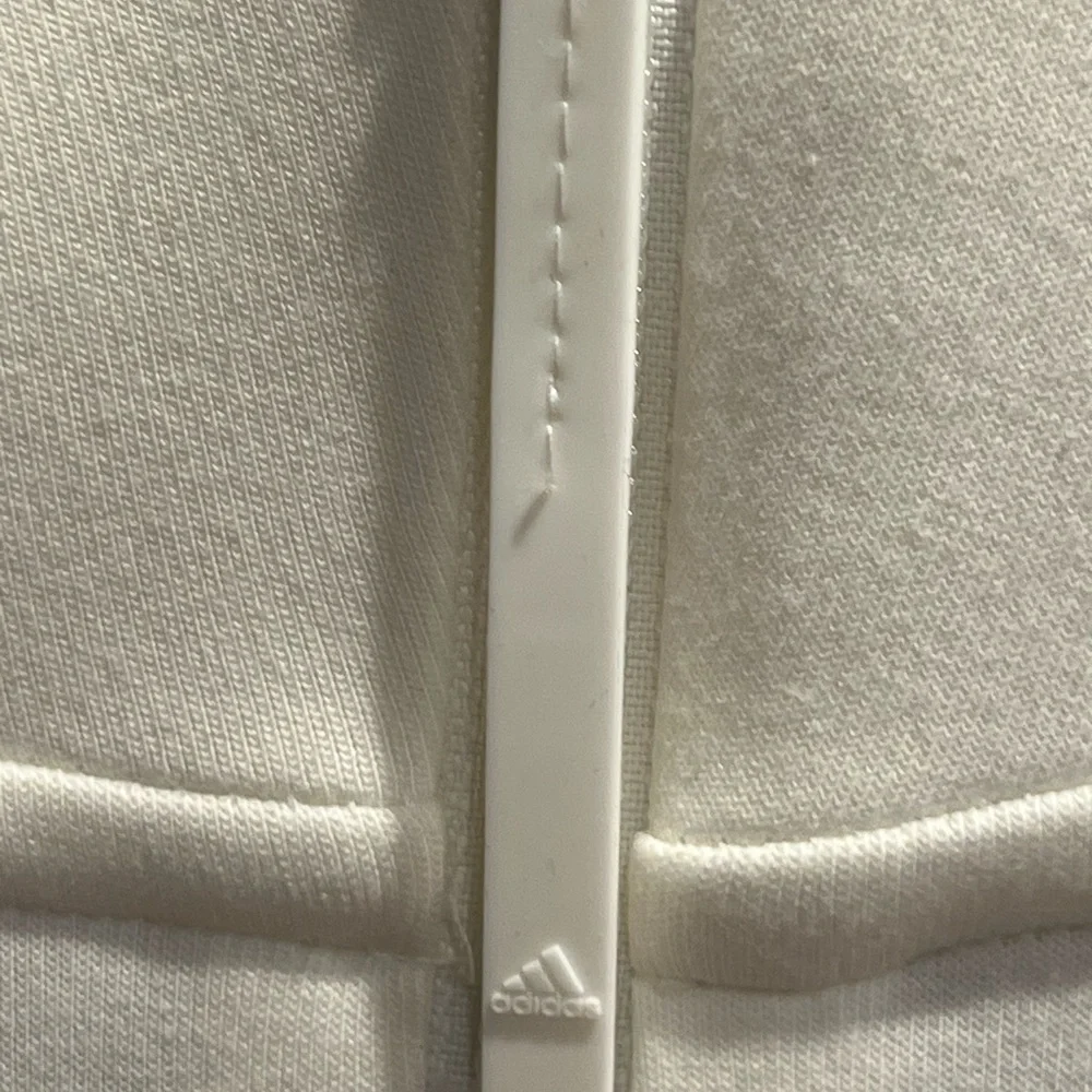 adidas Women's Cream Hoodie with Black Details